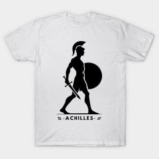 Achilles black art for greek lovers T-Shirt